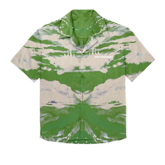 Retrovert DREAMSCAPE BUTTON UP - GREEN - Picture 3 of 3